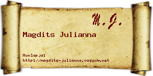 Magdits Julianna névjegykártya